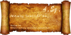 Antaly Szellőke névjegykártya